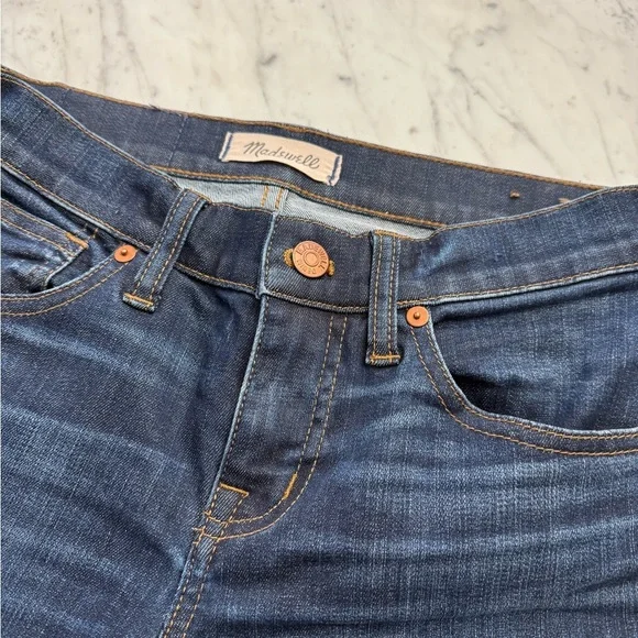 NEW Madewell Women’s Dark Blue 8” Skinny Jeans Size 26 / 2 US - Picture 3 of 6